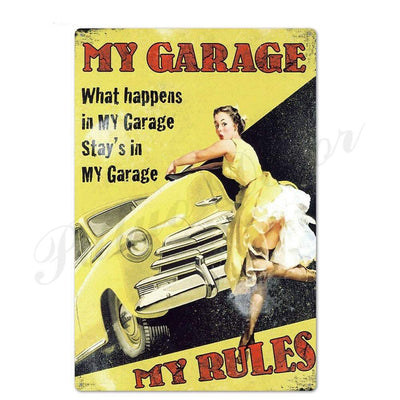 Garage Man Cave Ideas Tin Sign wall Decor - Goods Shopi