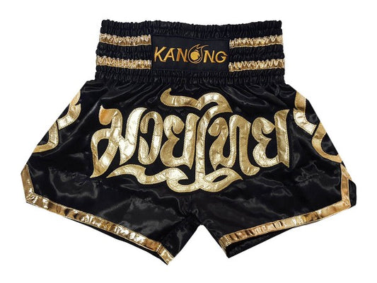 Muay thai shorts Kanong Black : KNS-121 - Goods Shopi