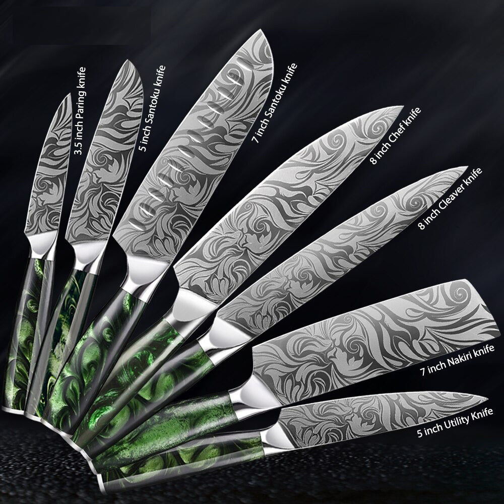 Durable  Stainless Steel Kitchen Knives Sets