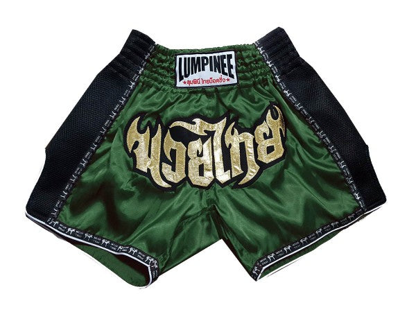 Muay Thai Shorts Lumpinee DarkGreen : LUMRTO-003 - Goods Shopi