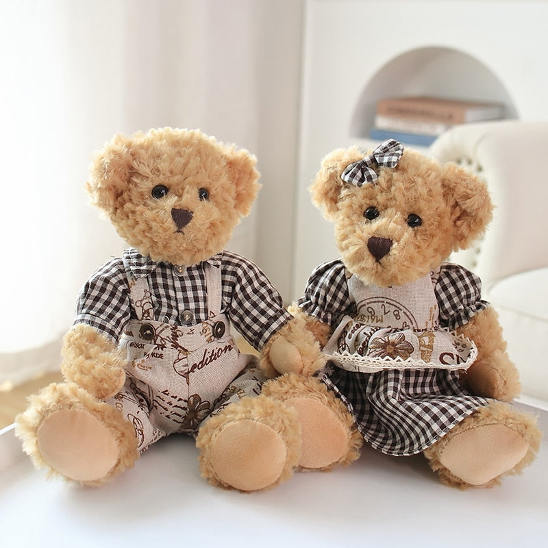 Couple Lovely Teddy Bear  Plush Toys Stuffed