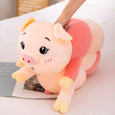 Giant Stuffed Pink Pig Plush Toy Long Pillow