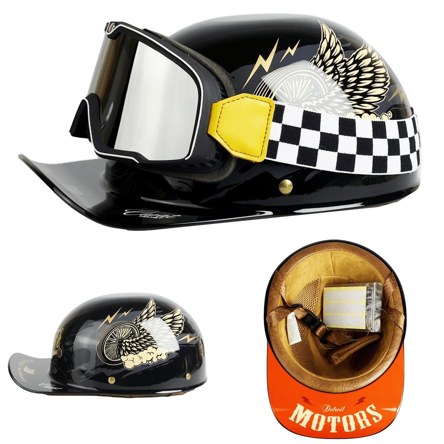 Retro Baseball Cap Half-Face Motorcycle Helmet