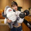 Giant Funny Muscle Shark Plush Toy Stuffed
