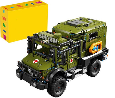 RC Off-Road Military Ambulance  Car Building Blocks