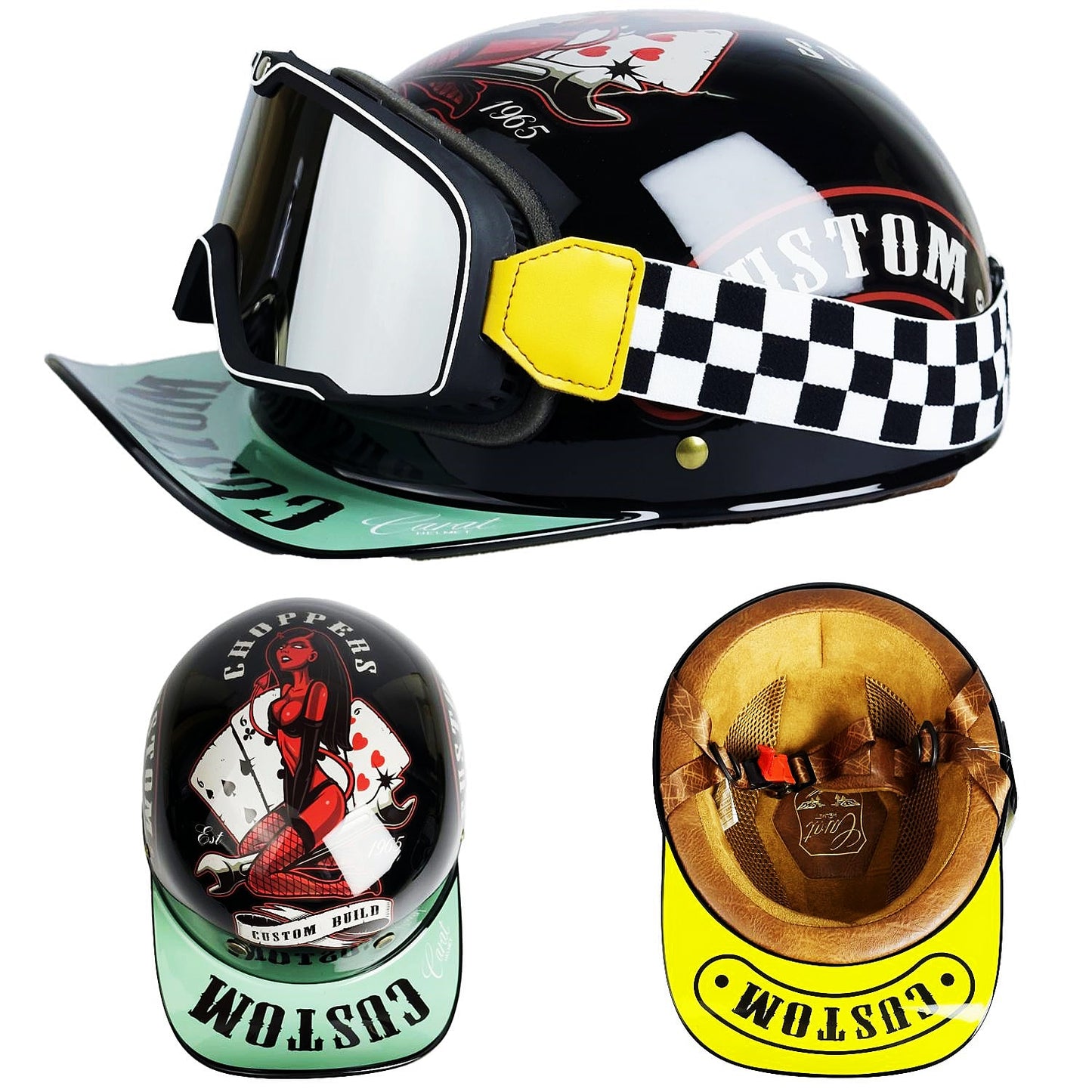 Retro Baseball Cap Half-Face Motorcycle Helmet