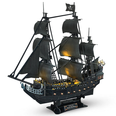 Led 3D Puzzles Queen Anne Revenge Pirate Ship Building Kits