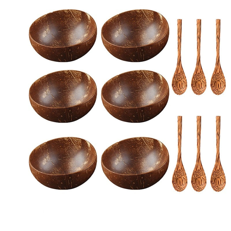 Natural Coconut Bowl Set