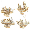 3D Wooden Puzzle 4 Kinds Vintage Sailing Ship