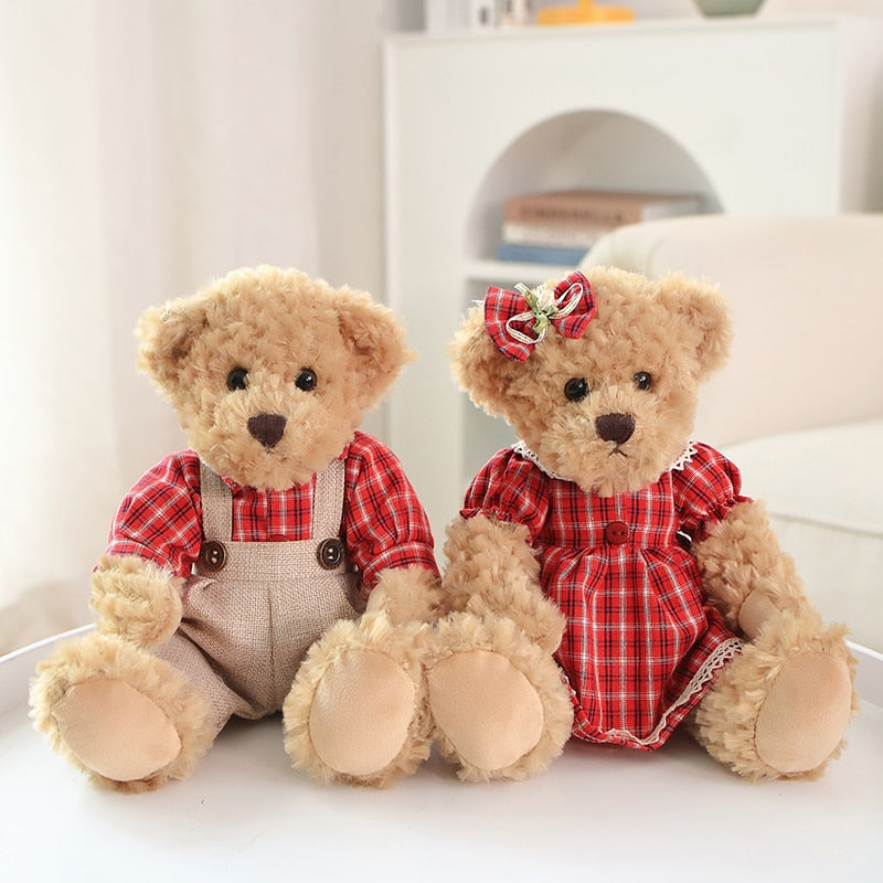 Couple Lovely Teddy Bear  Plush Toys Stuffed