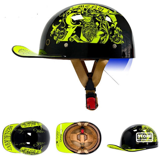 Retro Baseball Cap Motorcycle Helmet