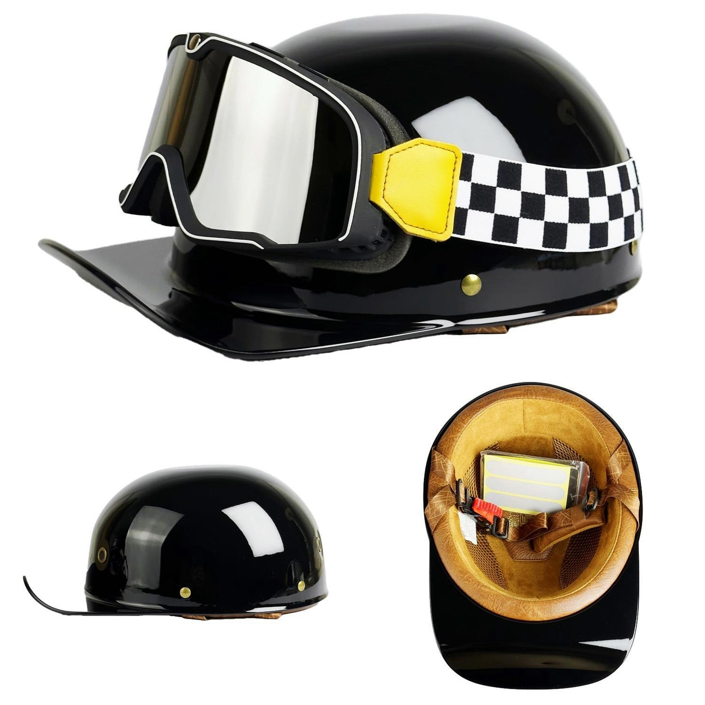 Retro Baseball Cap Half-Face Motorcycle Helmet