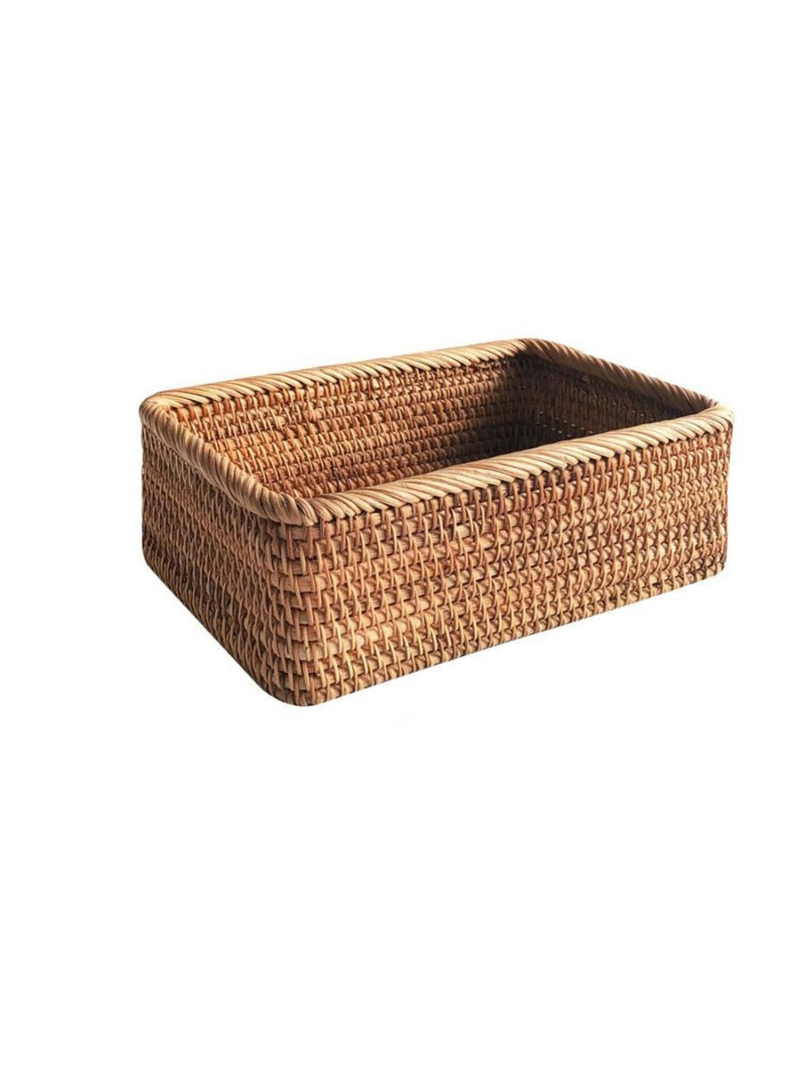 Handwoven Rattan Wicker Basket