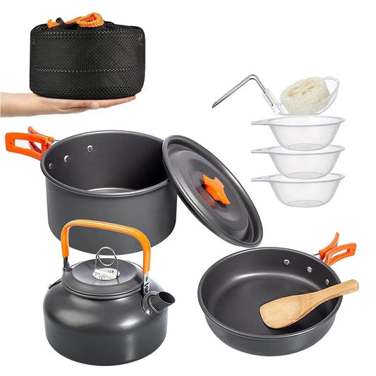 Outdoor Camping Aluminum Cookware Set