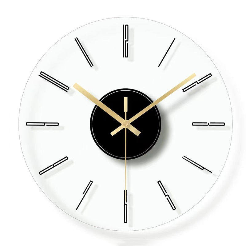 Modern Transparent Glass Wall Clock