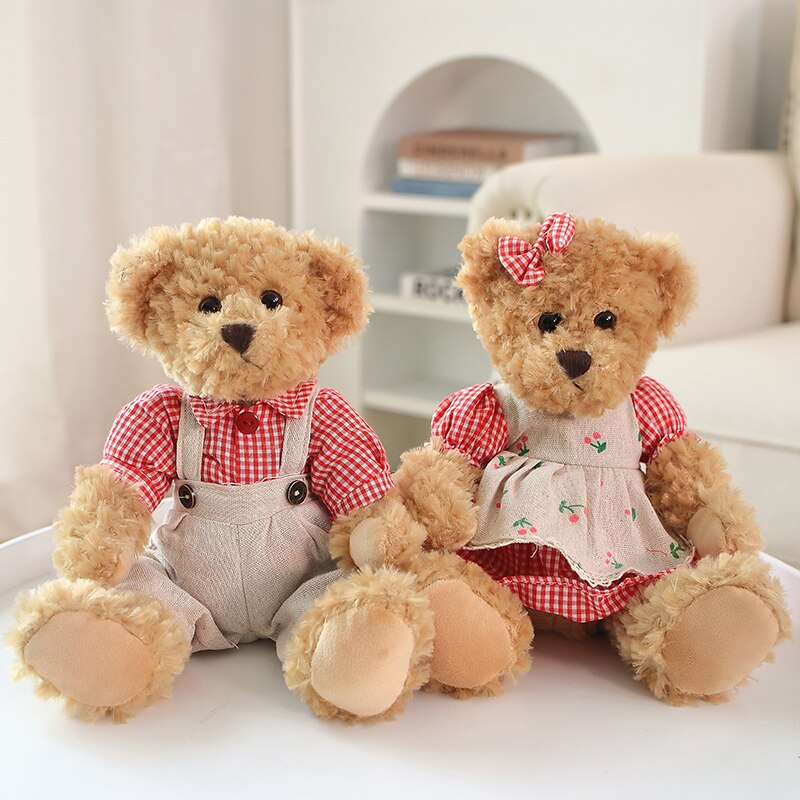 Couple Lovely Teddy Bear  Plush Toys Stuffed