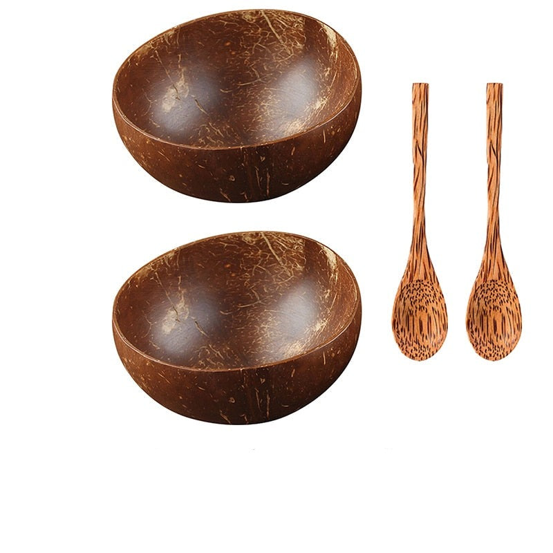 Natural Coconut Bowl Set