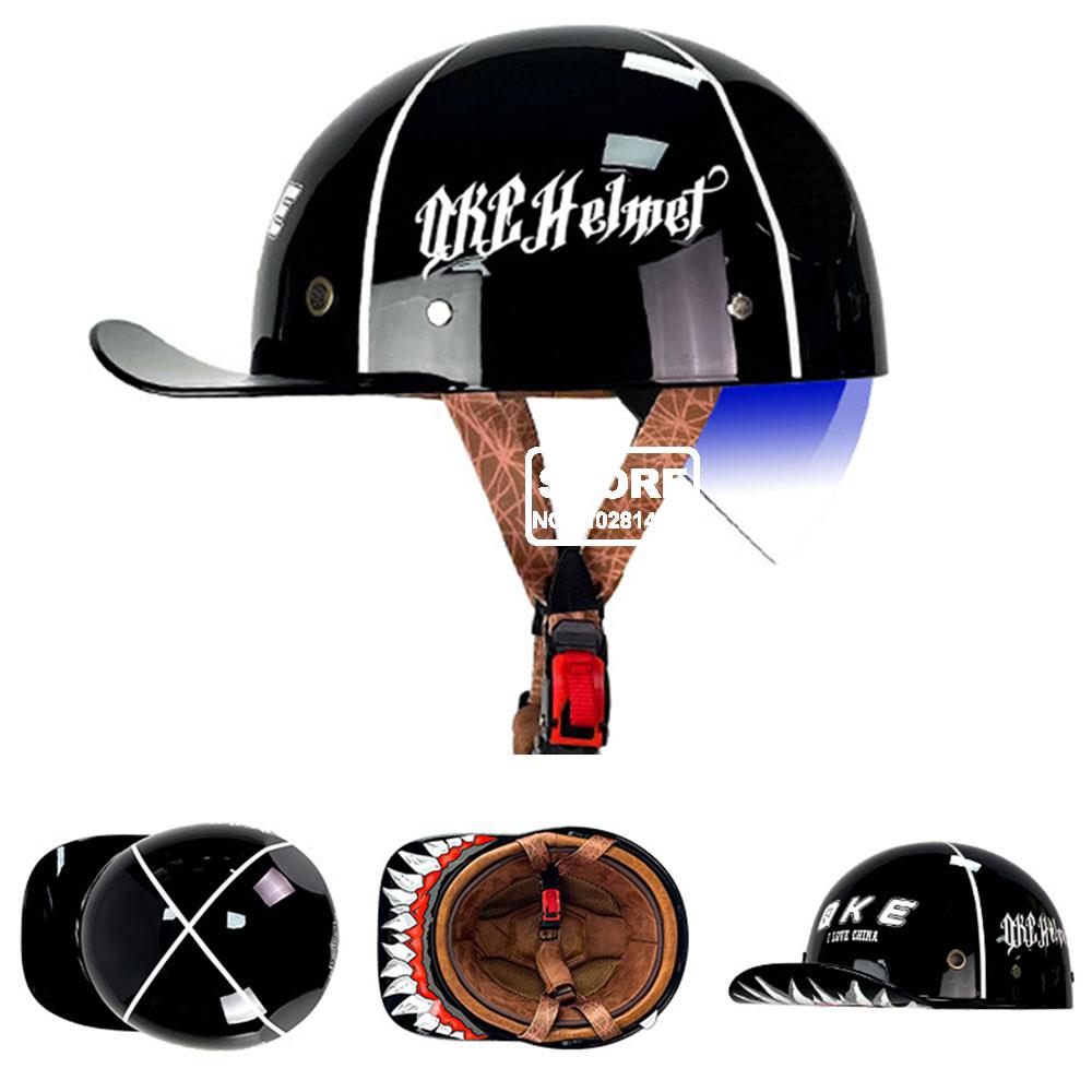 Retro Baseball Cap Motorcycle Helmet