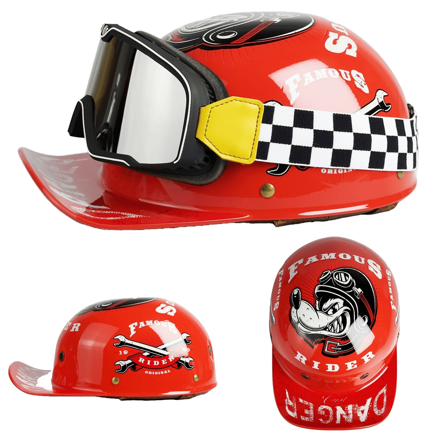 Retro Baseball Cap Half-Face Motorcycle Helmet