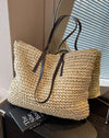 Luxury Straw Woven Tote Bag
