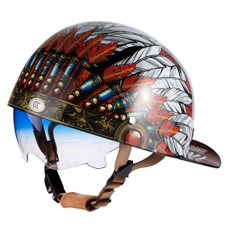 Baseball Cap Motorcycle  Scooter Helmet