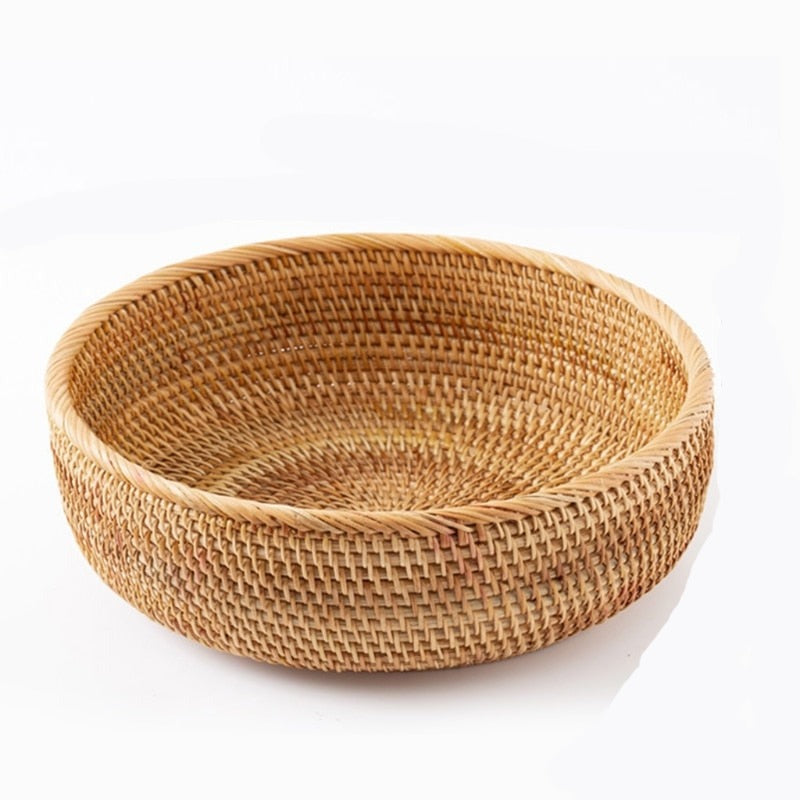 Handwoven Rattan Wicker Basket