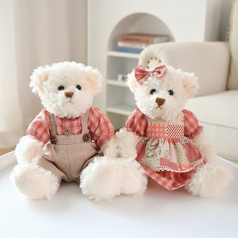 Couple Lovely Teddy Bear  Plush Toys Stuffed