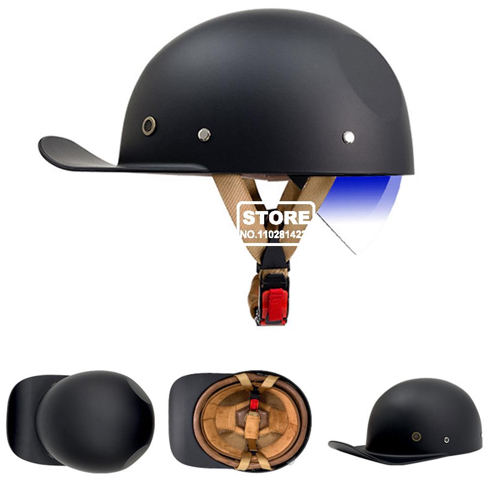 Retro Baseball Cap Motorcycle Helmet