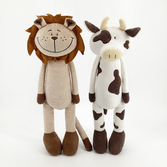 Cute Cattle and Lion Plush Toy