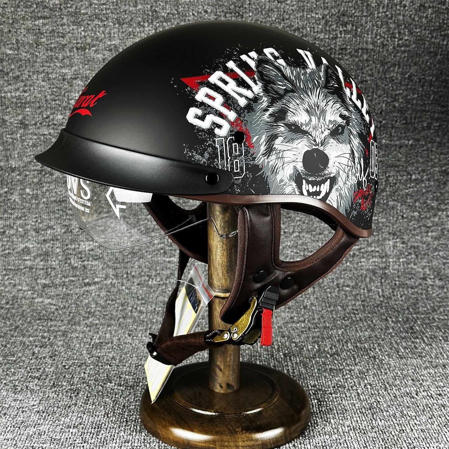 Retro Half Helmet Motorcycle With lenses