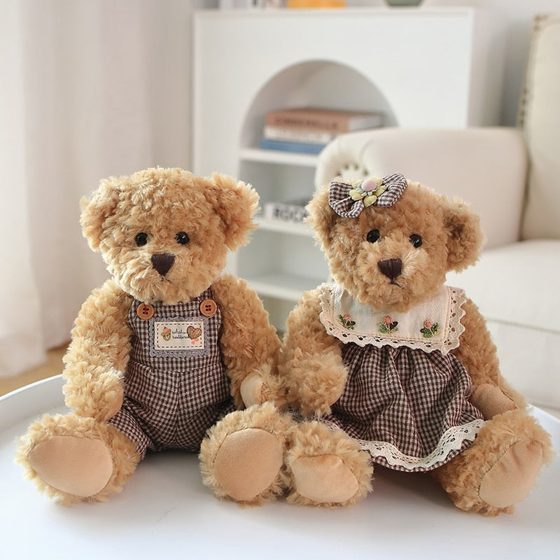 Couple Lovely Teddy Bear  Plush Toys Stuffed