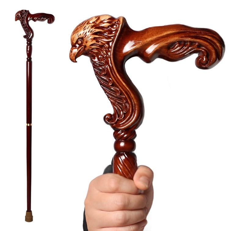 Eagle-Head  Wooden Walking Stick Cane