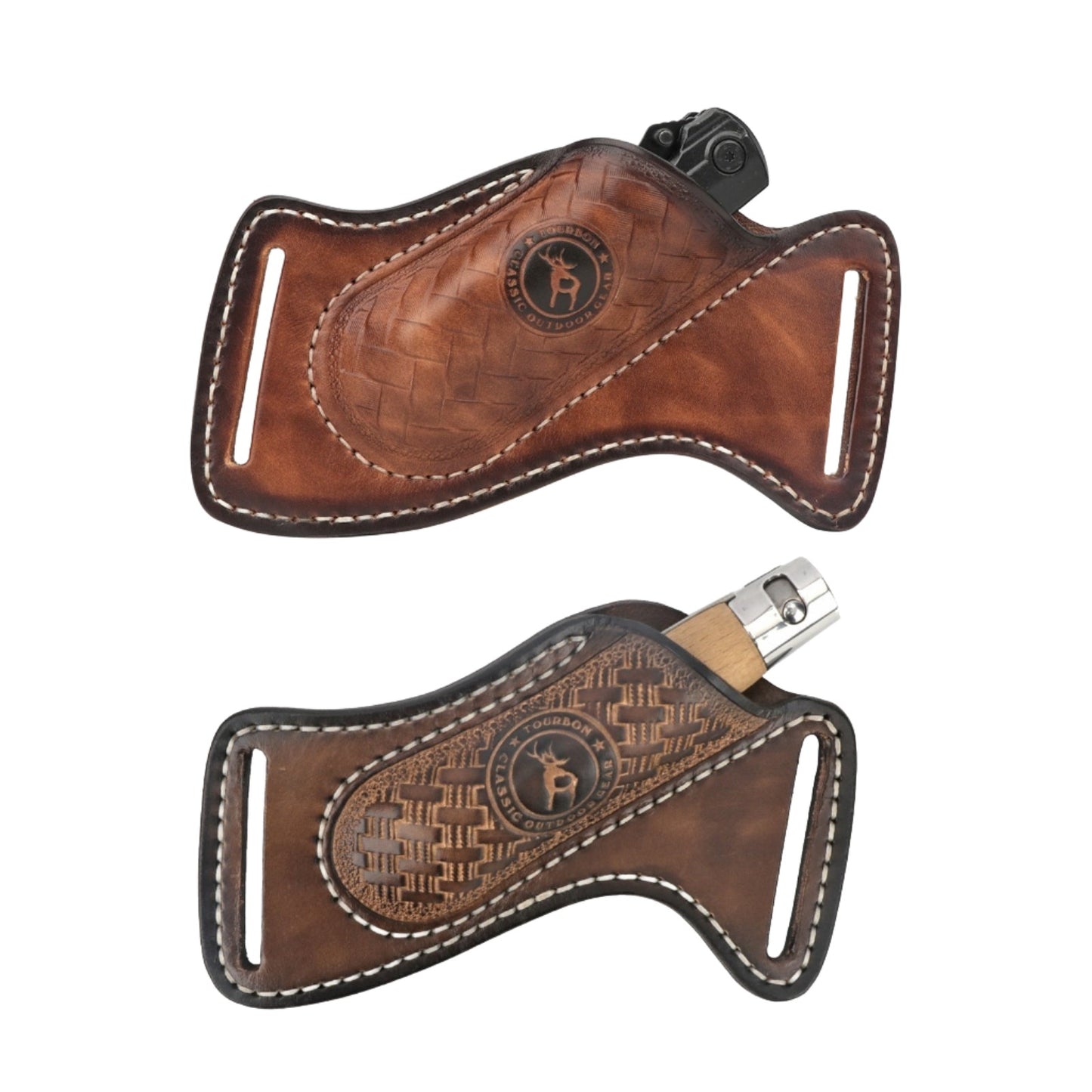 Leather folding knife sheath