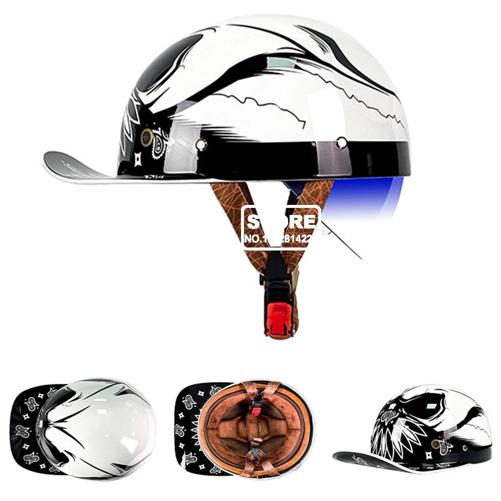 Retro Baseball Cap Motorcycle Helmet