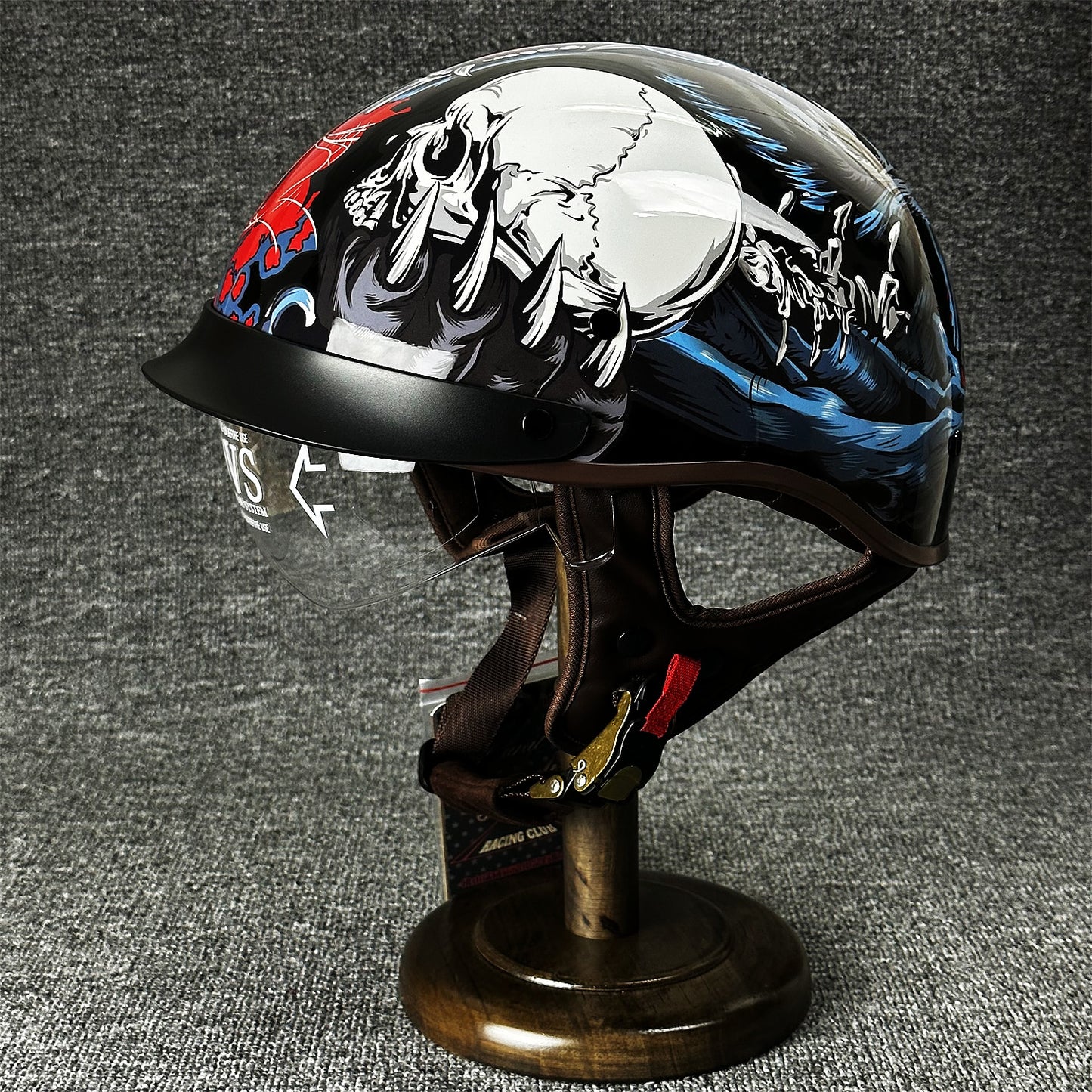 Retro Half Helmet Motorcycle With lenses