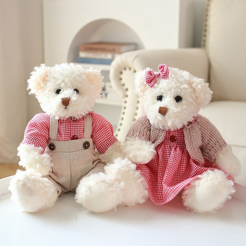 Couple Lovely Teddy Bear  Plush Toys Stuffed