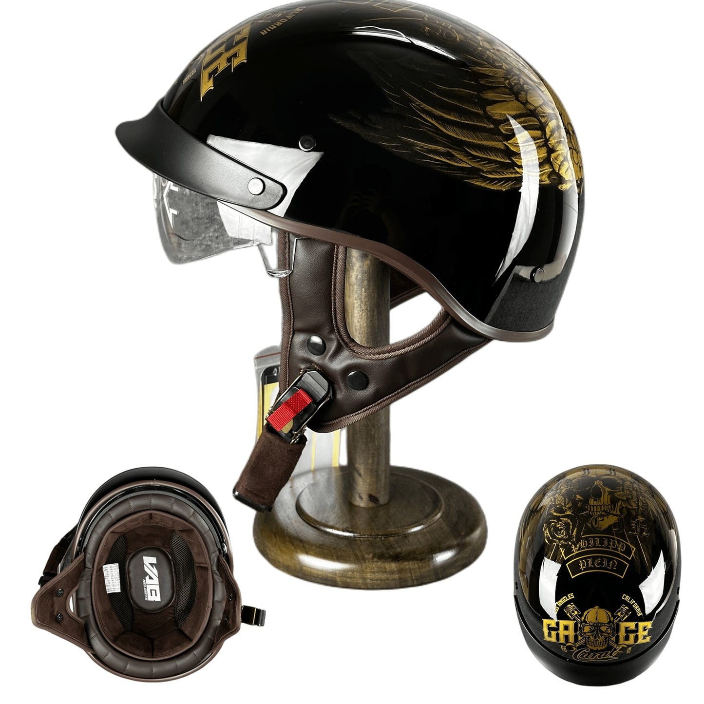 Retro Half Helmet Motorcycle With lenses