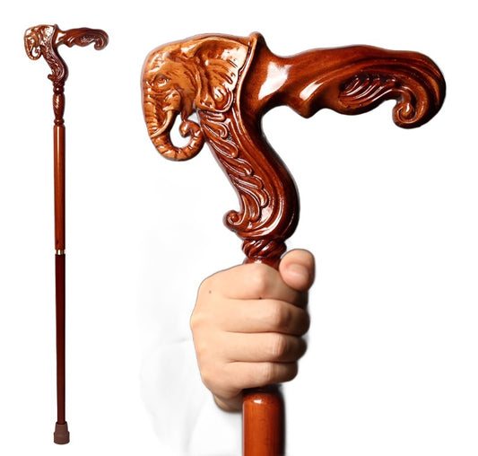 Walking Stick Elephant Handle Luxury Wooden Canes