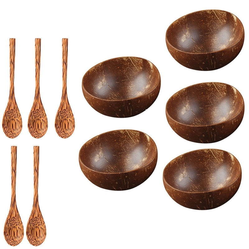 Natural Coconut Bowl Set