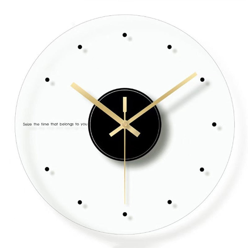 Modern Transparent Glass Wall Clock