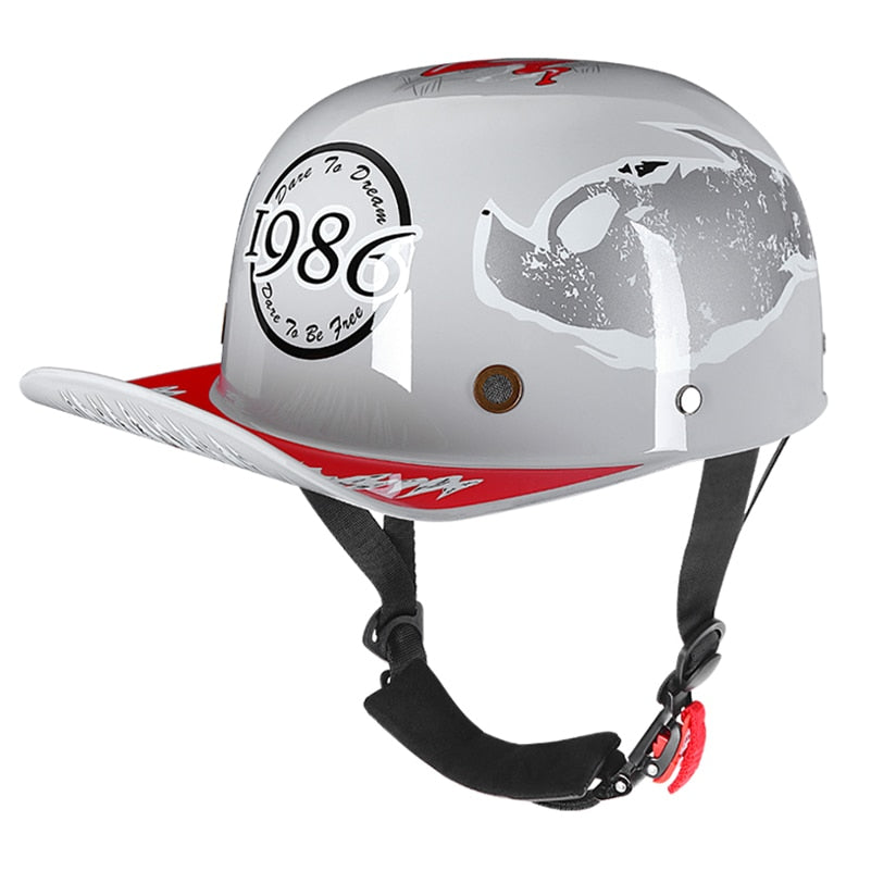 Retro Motorcycle Helmet baseball cap