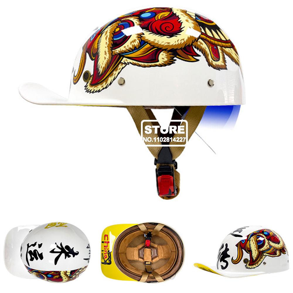 Retro Baseball Cap Motorcycle Helmet