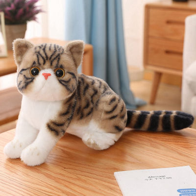 Lifelike Stuffed Cats Plush Toy