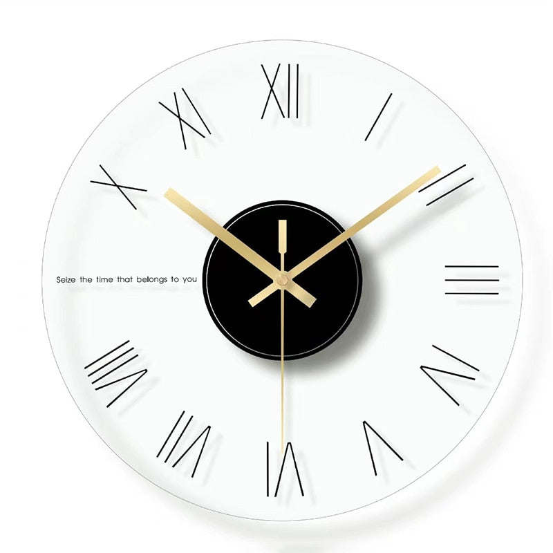 Modern Transparent Glass Wall Clock