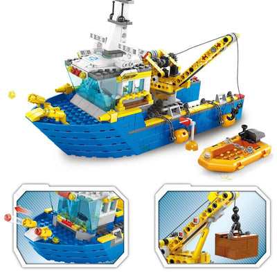 Construction Boat Station Building Blocks