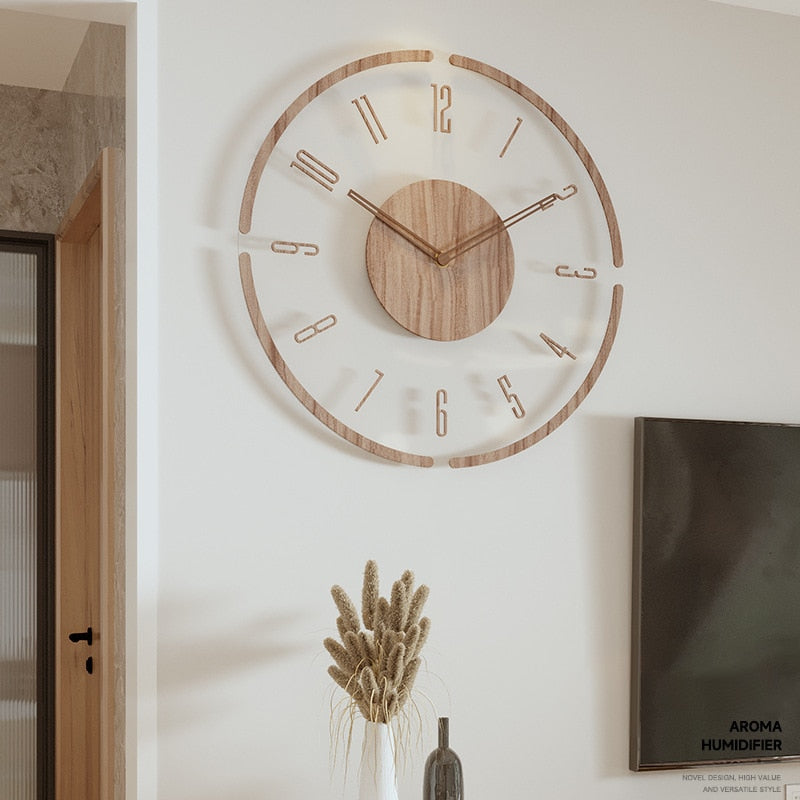 Retro Wood Wall Clock