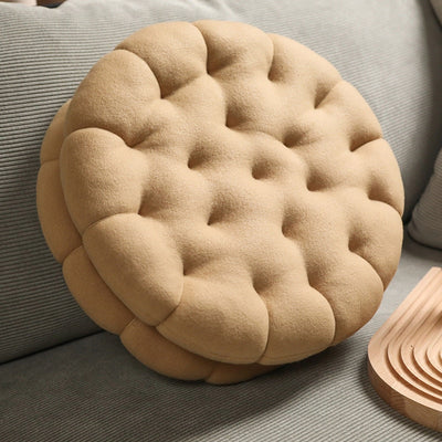 Biscuit Shape Plush Stuffed  Soft Pillow