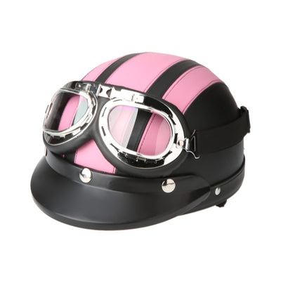 Half Open Face motorcycle helmet with Goggles