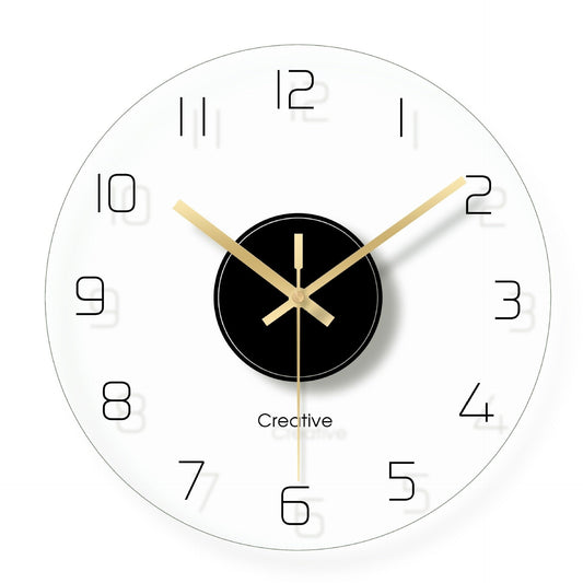 Modern Transparent Glass Wall Clock