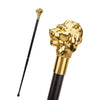 Elegant Walking Stick Cane  Gold Lion Head Handle